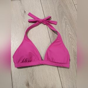Roxy magenta pink halter bikini top